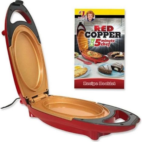 Cuiseur électrique avec surface anti-adhésive en céramique renforcée-Minute Cooker + Spatule (1/4)