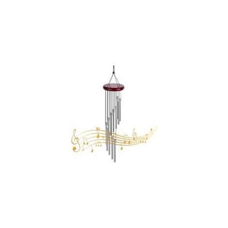 Carillon éolien d'extérieur en tube d'aluminium et bois massif-Crezuo (1/5)