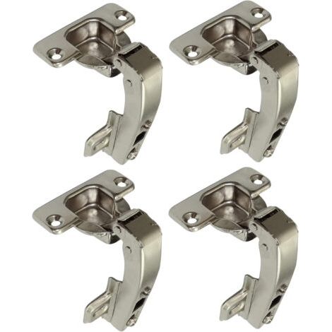 ALVOEZ—dyk Lot de 4 charnières invisibles 90° clipsables – Pour porte d'angle à une seule porte – Amortisseur et clip – Ouverture de montage 35mmdengyank (1/5)