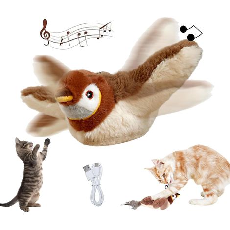 Jouet pour chat, jouet à l\'herbe à chat, jouet interactif pour chaton ou chiot, couineur, rechargeable, activé par le toucher (1/5)