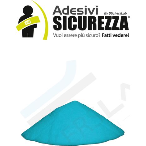 Pigmento additivo polvere luminescente fosforescente si illumina al buio (a base bianca) - Peso: 20 Grammi - Colore: Blu Sky (1/5)
