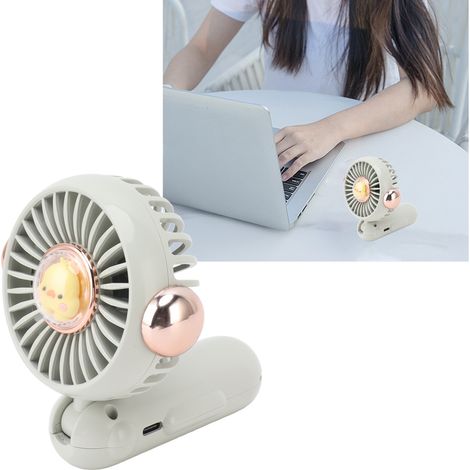 Kleiner, faltbarer Ventilator, niedlich und leicht, 900 mAh, verstellbar, leise, tragbar, umweltfreundlich, ideal für den Sommer (1/5)