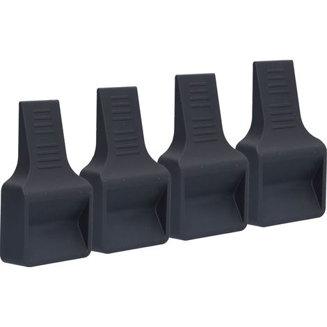 Set mit 4 V-förmigen, rutschfesten Rollen für Sofa, Bett, Stuhl und Schrank, schwarz (1/5)