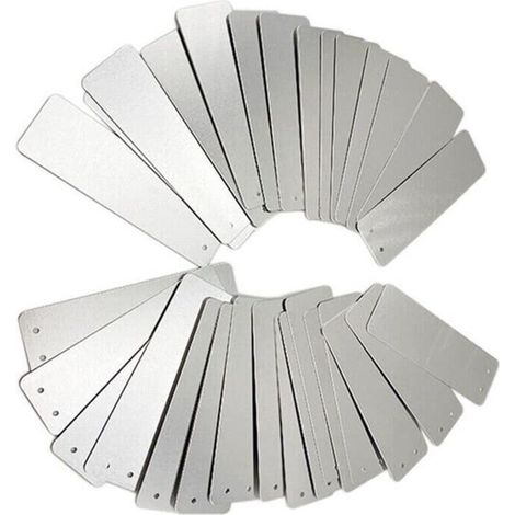 Packung mit 50 doppelseitigen Aluminium-Metalletiketten für Pflanzen und Bäume, geeignet für Pflanzen, Bäume, Außenschilder und Gewächshäuser (1/5)