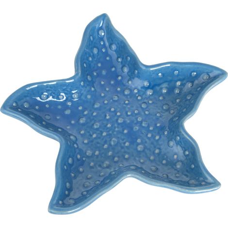 Vassoio decorativo Blue Star per la casa - Ceramica in stile marino - Ideale per la decorazione d'interni