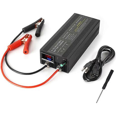 60A (0-15V) Schnellladegerät für LiFePO4 Autobatterien, 12,6V Hochleistungsadapter, US-Stecker. (1/5)