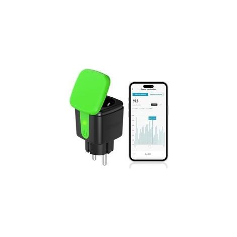 Prise extérieure, prise wifi, prise extérieure mesure de la consommation d'énergie, prise de jardin, prise extérieure, Smart plug, compatible avec Alexa et Google Assistant (1/5)
