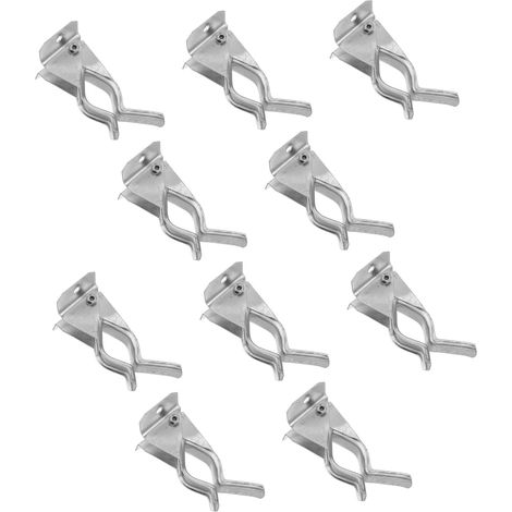 de 10 crochets muraux INOOMP en acier inoxydable avec pinces (1/5)