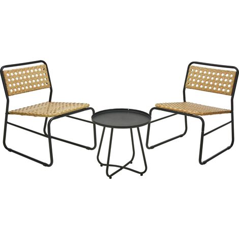 Gartenmöbelset mit Elementen aus Rattan