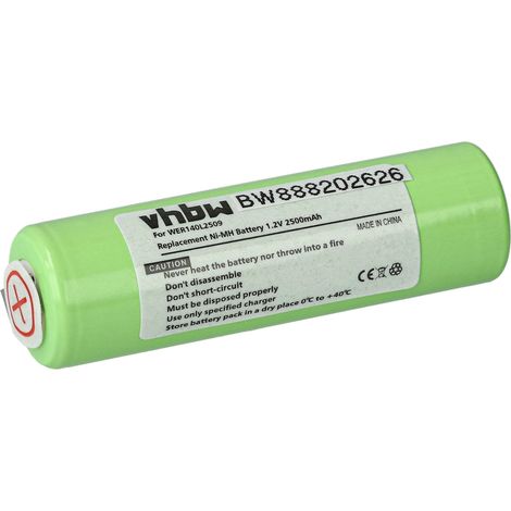 vhbw Akku Ersatz für Panasonic WER140L2509 für Haarschneidemaschine (2500mAh, 1,2V, NiMH)