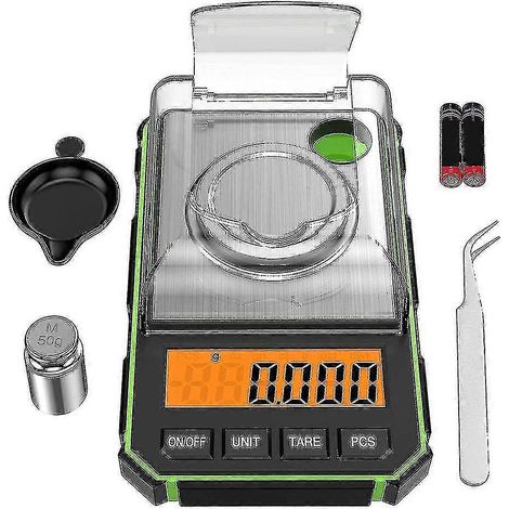Balance de précision 0,001 g, balance numérique au milligramme 50 g / 0,001 g, balance de poche numérique avec écran LCD, Lab-Yvan (1/5)