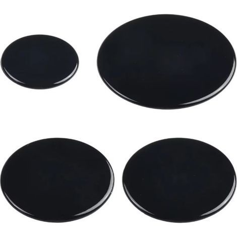 Set mit 4 Brennerabdeckungen für Gasherde, Fokelyi, Eisen/Aluminium, 55 mm / 75 mm / 100 mm, schwarz (1/5)