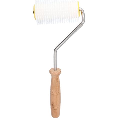 Rullo per miele, manico in legno, rullo in plastica, strumenti per apicoltura, spillo per rullo per disopercolare il miele dell'alveare (1/5)