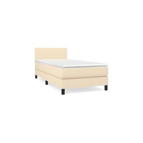Sommier à lattes de lit avec matelas Crème 80x200 Tissu (1/5)