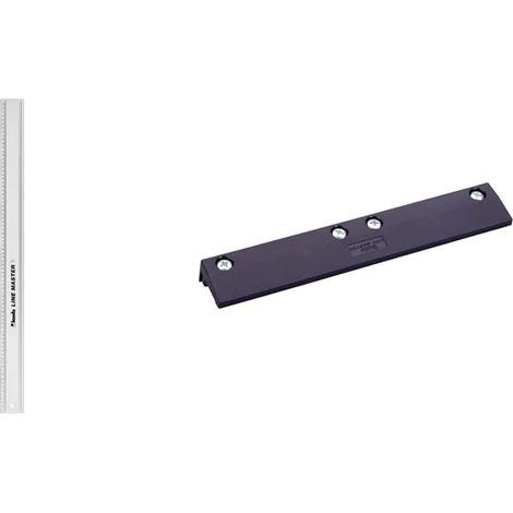 kwb LINE MASTER Präzisionslineal '800-mm Universal-Führungsschiene für Kreissäge, Stichsäge und Oberfräse & 784900 LINE MASTER Lineal-Verbinder 'Verbindungsstück für zwei oder mehr Führungsschienen