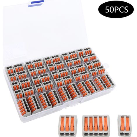 Connecteur de fil d'éclairage, ensemble d'isolation, outil de connexion pour accessoires électriques, 50 pièces (1/5)