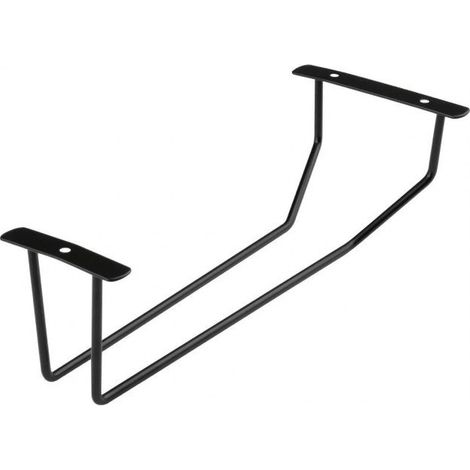 Support en acier porte-verres à pied (L)255 mm, noir (1/4)