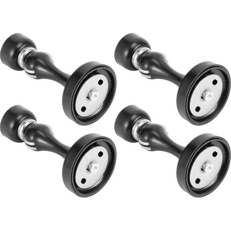 magnetische Türstopper aus Edelstahl, zur Wand- oder Bodenmontage, mit Rückprallschutz (verdicktes Schwarz) (1/5)