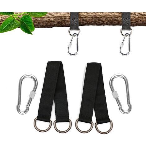 Tree Swing Hanging Strap, 150cm Long Strap with 2 Heavy Duty Safety Carabiners (1/5)