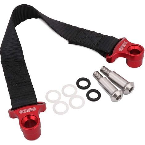 JFG Universal Motorcycle Tow Belt, Heavy Duty Pull-Through Belt for Motocross Dirt Bike - Red (1/5)