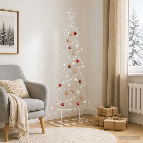 vidaXL Árbol de Navidad de metal con soporte KUOPIO 150 cm Acero (1/5)