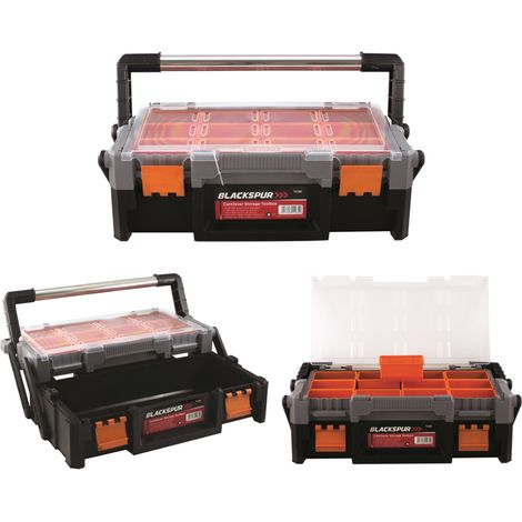 Cantilever Tool Box 18"" 450mm Heavy Duty Toolbox Storage Organiser TC381