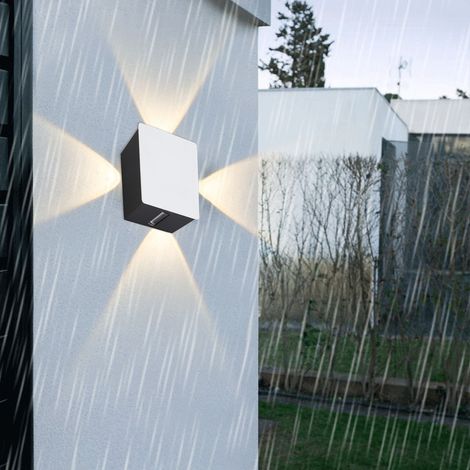 Applique murale carrée en aluminium à LED 6W avec 2 faisceaux LED en haut et en bas, idéale pour une utilisation en chambre, salon, couloir, KTV, restaurant et allée. (1/5)