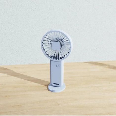 Ventilateur USB - Batterie Longue Durée - 1 Vitesse - Pour Bureau Voyage Extérieur - Bleu - Unité