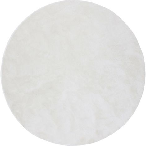 Tapis Rond Uni "Blanca" 200cm Blanc (1/5)