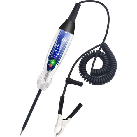 Testeur de tension portable NS836 à affichage numérique LED bidirectionnel 3-60 V pour circuit automobile - Outil de test et de maintenance automobile (1/5)