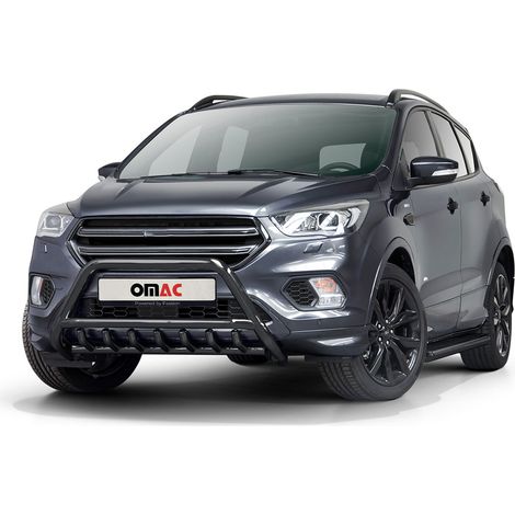 Pare-Buffle Avant Pour Ford Kuga II 2017-2019 Facelift Noir Acier Inoxydable ABE (1/5)
