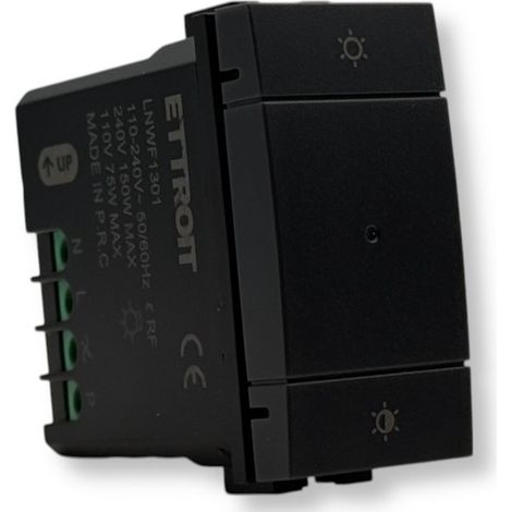 ETTROIT Smart Wifi Schalter/Dimmer Verbunden Tuya App Schwarz Farbe Kompatibel mit Living Light LNWF1301 (1/4)