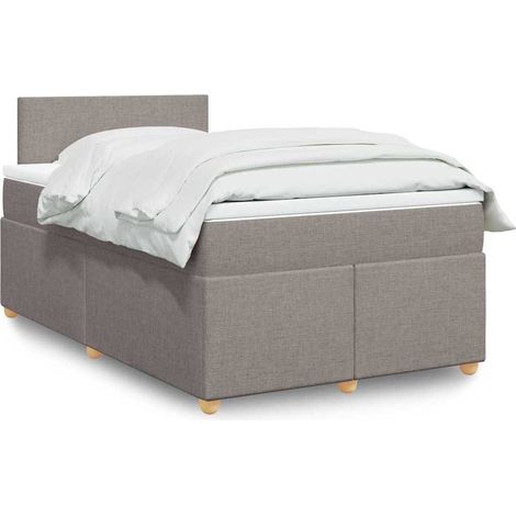 Boxspringbett mit Matratze Taupe 120x190 cm Stoff
