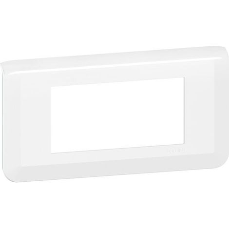LEGRAND 277814L Mosaik-Abdeckplatte 4 horizontale Module, weiß