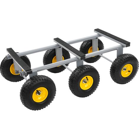 Chariot tout terrain à 6 roues, chariot de meubles robuste, capacité de 544 kg, pneus gonflables de 25,4 cm, chariot tout terrain pour la maison, la logistique, les entrepôts (1/5)