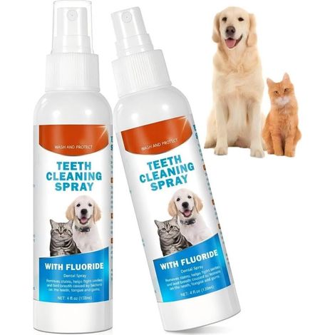 Spray De Soin Dentaire Pour Chien, Spray De Dentaire Pour Chiens Chats, Désodorisant Naturel, Sans Rinçage Ni Brossage, Élimine La Plaque Dentaires, Anti Tartre, Mauvaise Haleine 120 ML (1/5)