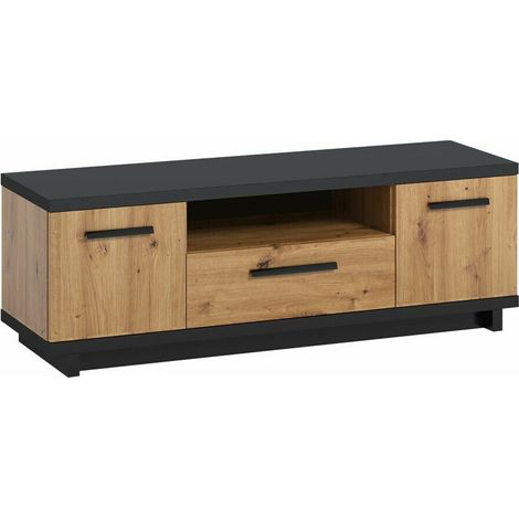 Mueble TV Morlira 105 , Número de puertas: 2, Número de cajones: 1, 135x46x40cm (1/5)
