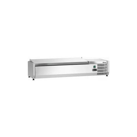 Présentoir inox réfrigéré positif 3 x GN 1/3, 1 x GN 1/2, 166 W, 220 V - MONO