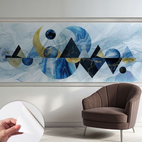Selbstklebende Tapete - Wanddekoration Wohnzimmer - Tapete Schlafzimmer Kosmische Eleganz 250x104 cm (1/5)