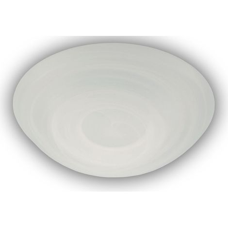 LED Deckenleuchte dimmbar, Deckenschale rund, Glas Alabaster, Ø 30cm (1/4)