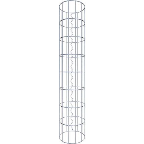Gabiondeco - Colonne de Gabion ronde. diamètre 22 cm. maille 5 x 10 cm - Hauteur : 80 cm - Made in Germany (1/5)