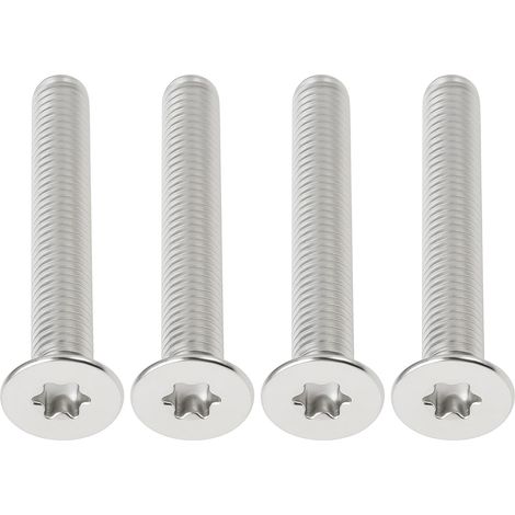 Satz mit 4 M8 x 55 mm Flachkopf-Torx-Türscharnierschrauben für die Vordertür, kompatibel mit Land Rover Defender 90/110 TD5 TDCi 1998-2016 (1/5)