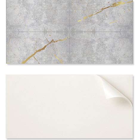 Panel de vinilo autoadhesivo perfecto para interiores modernos, 100 x 50 cm, elegante dise帽o de m谩rmol.