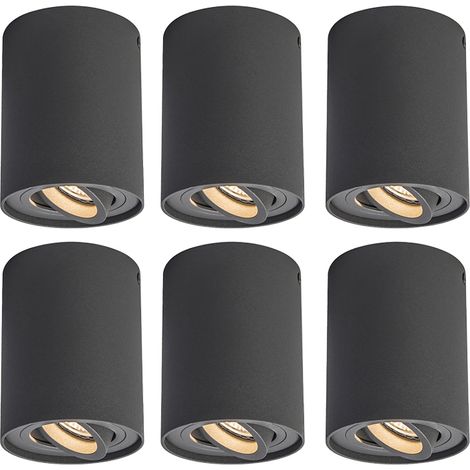 Set mit 6 Spots Smart Dunkelgrau inkl. WLAN GU10 - Rondoo up