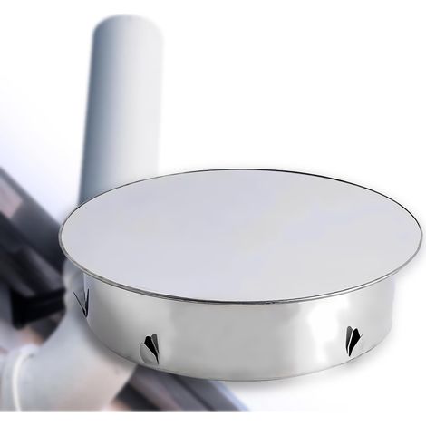 Stove Pipe Cap 150mm, Flue Blanking Pad, Stainless Steel Buffer Tee Plug, Depth 45mm (1/5)