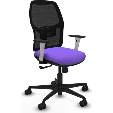 Chaise de bureau piqueras y crespo Alfera noir maille blanche (1/2)