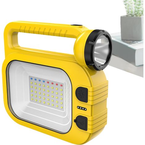 Lampe torche - Torche solaire - Lanterne de camping rechargeable, lumière portable, torche outdoor, projecteur pour randonnée, marche nocturne et éclairage de survie (1/5)