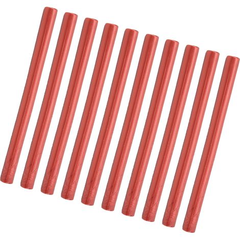 Lot de 10 bâtons de cire à cacheter rouge vin, sans fumée, flexibles, pratiques pour enveloppes, cartes et manuscrits. (1/5)