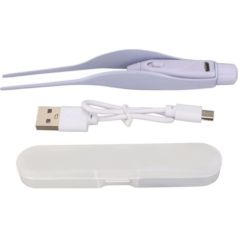 Pince à oreilles lumineuse rechargeable USB, tête arrondie antidérapante, outil de retrait de cérumen pour enfants (1/5)