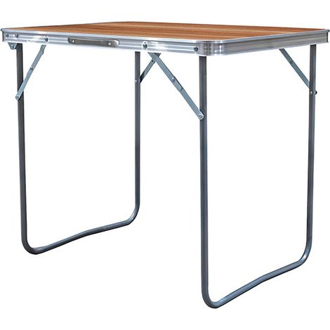 Aga Mesa de camping plegable 70x50x60 cm Marrón (1/5)